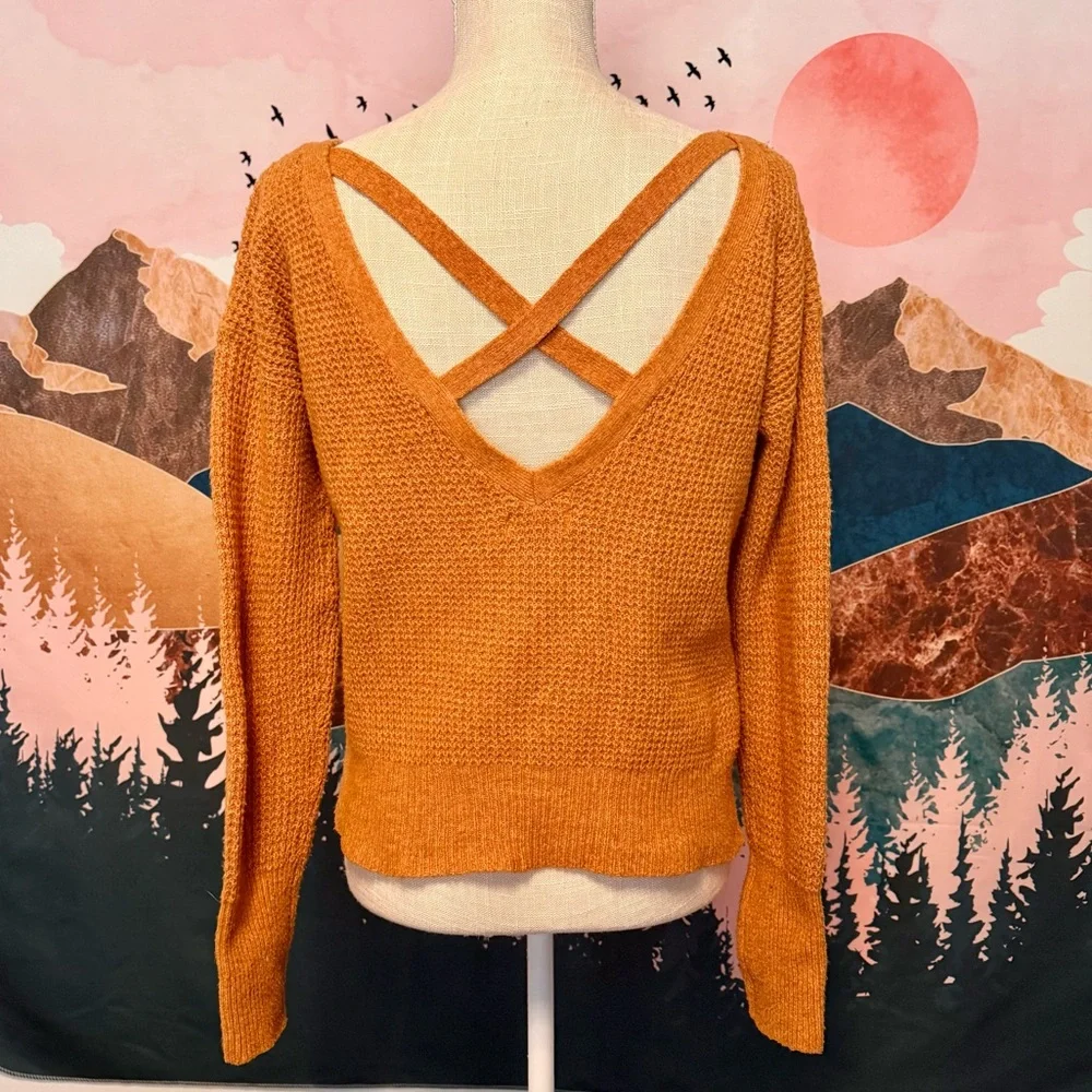 Maeve | Anthro Cross-Back Knit Sweater - Picture 6 of 10